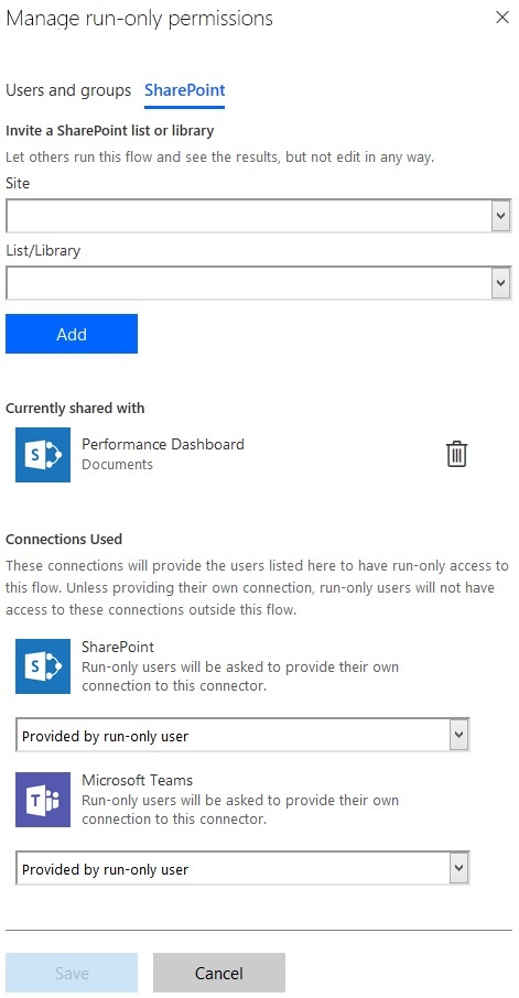 Flow settings overview