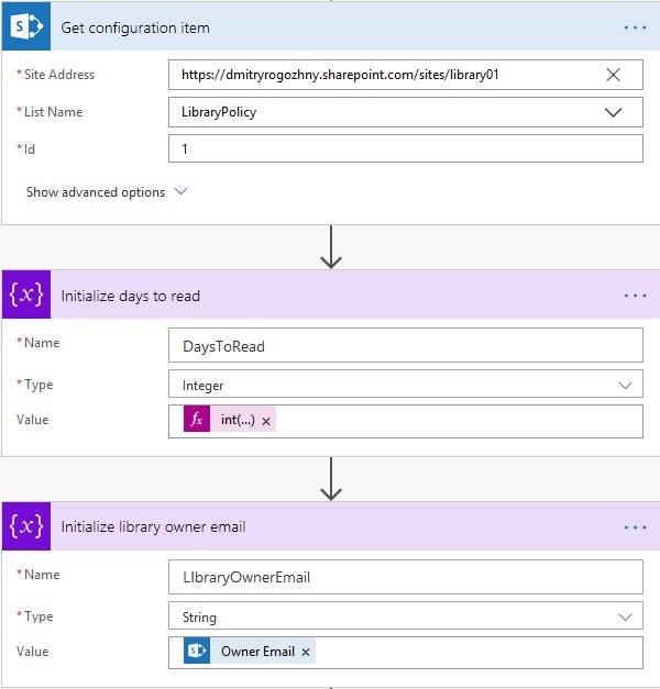 Getting flow configuration