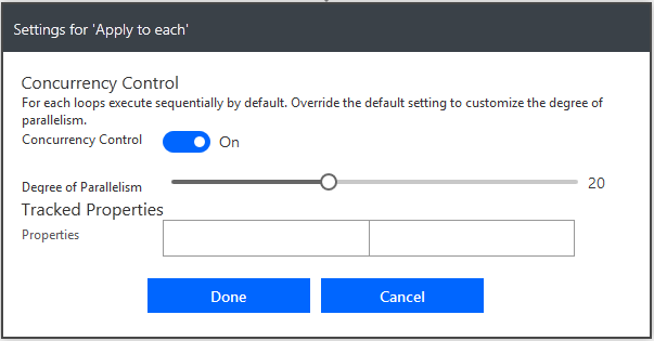 Apply to each settings