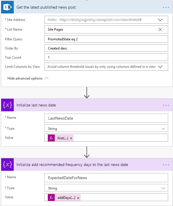 Flow calculate publish date