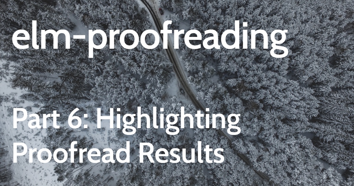 Highlighting Proofread Results