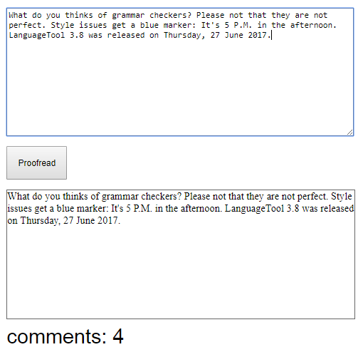 proofread comments count